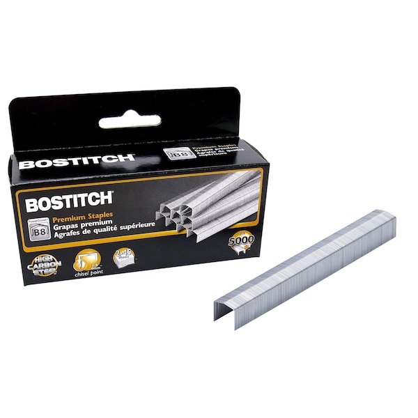 Bostitch B8 PowerCrown Premium Staples 3/8" (9mm), PK5000 STCR21153/8